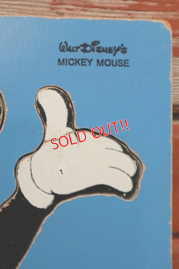画像6: ct-210101-10 Mickey Mouse / Playskool 1970's Wood Frame Tray Puzzle