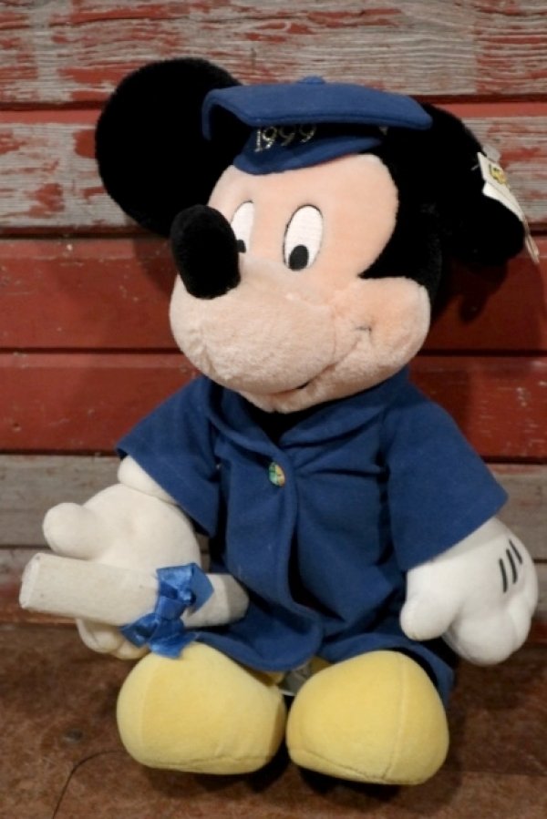 画像1: ct-210101-75 Mickey Mouse / 1999 Plush Doll "Graduation"