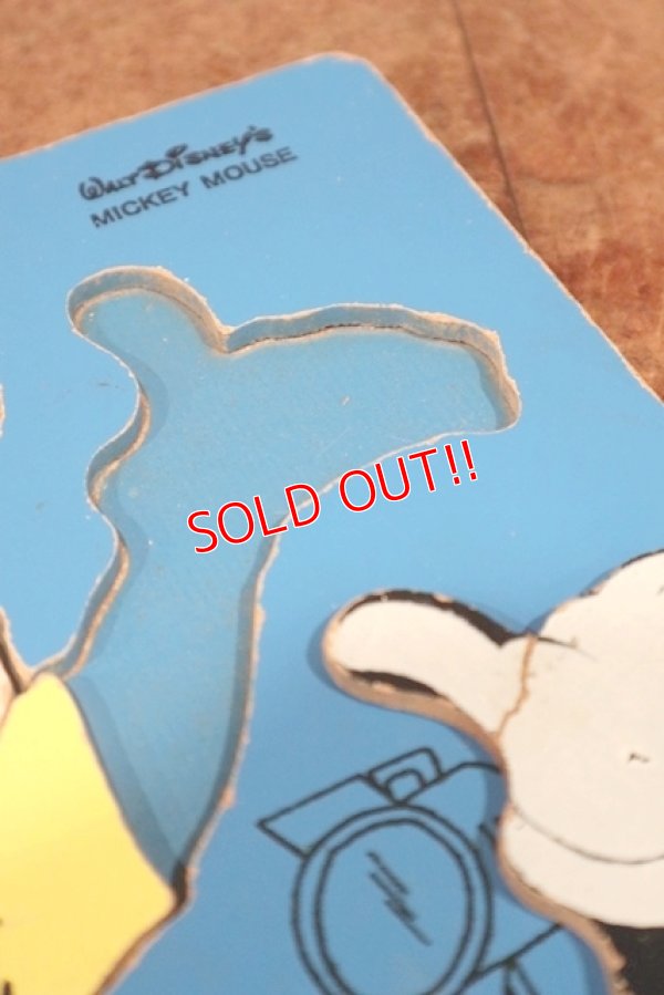 画像7: ct-210101-10 Mickey Mouse / Playskool 1970's Wood Frame Tray Puzzle