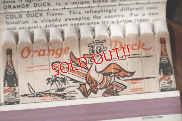 画像3: dp-201114-42 ORANGE DUCK / Vintage Match Book