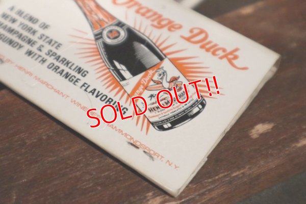 画像6: dp-201114-42 ORANGE DUCK / Vintage Match Book