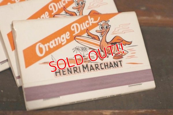 画像4: dp-201114-42 ORANGE DUCK / Vintage Match Book