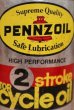 画像2: dp-201201-40 PENNZOIL / 2 Stroke Motorcycle Oil One U.S. Quart Can (2)