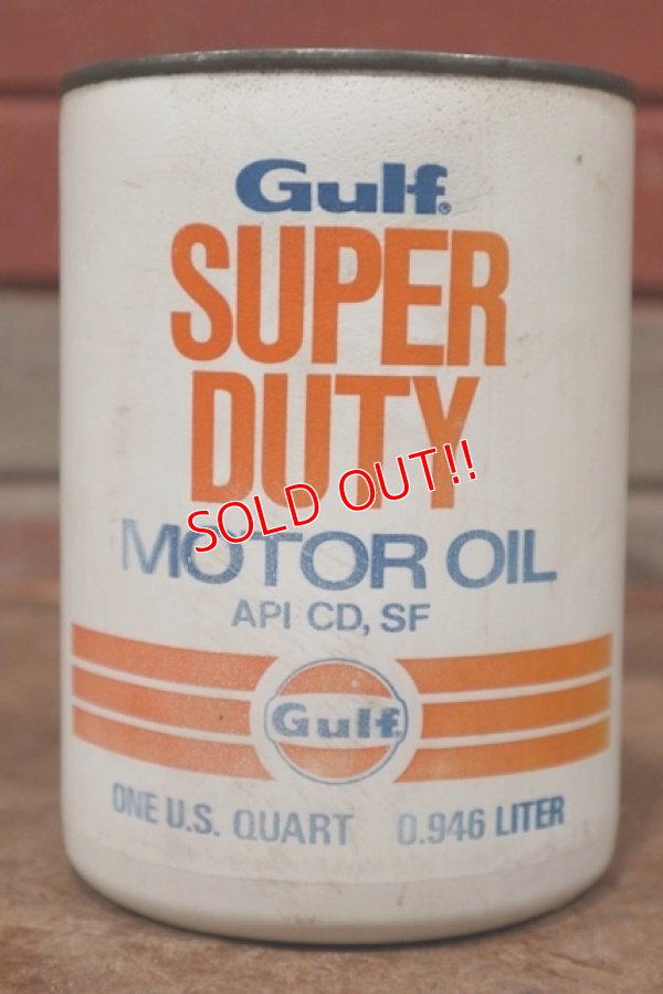 画像1: dp-201201-40 Gulf / SUPER DUTY One U.S. Quart MOTOR OIL
