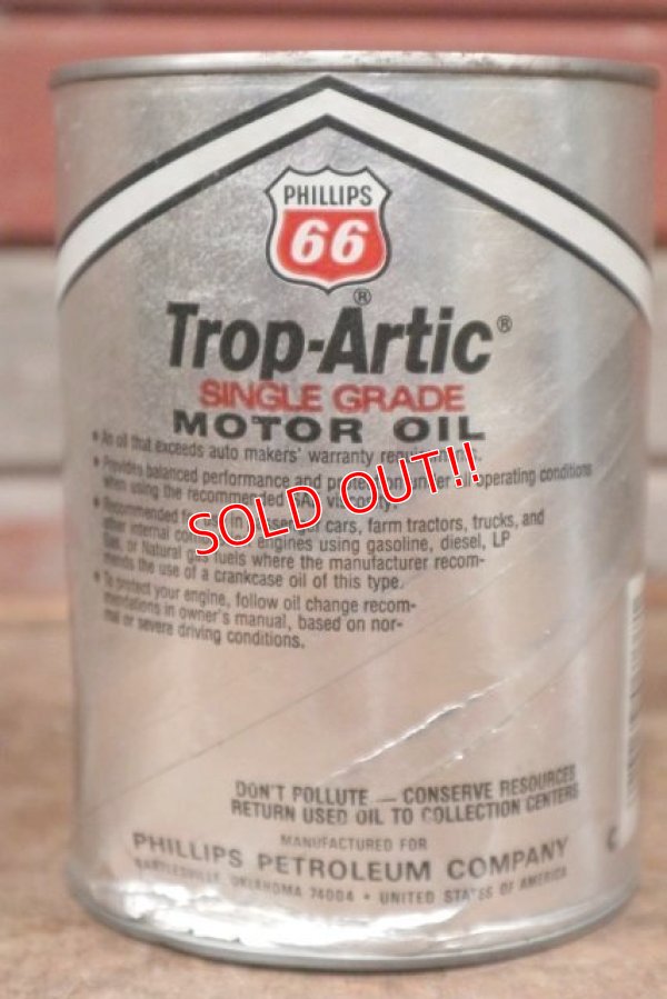 画像2: dp-201201-40 PHILLIPS 66 / Trop-Artic Single Grade Oil One U.S. Quart Can