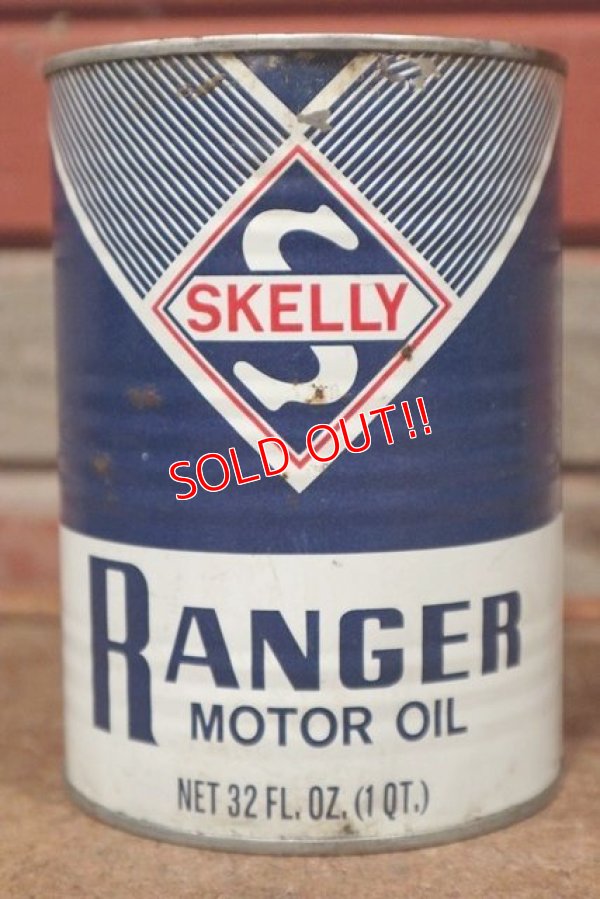 画像1: dp-201201-40 SKELLY / RANGER Motor Oil One U.S. Quart Can