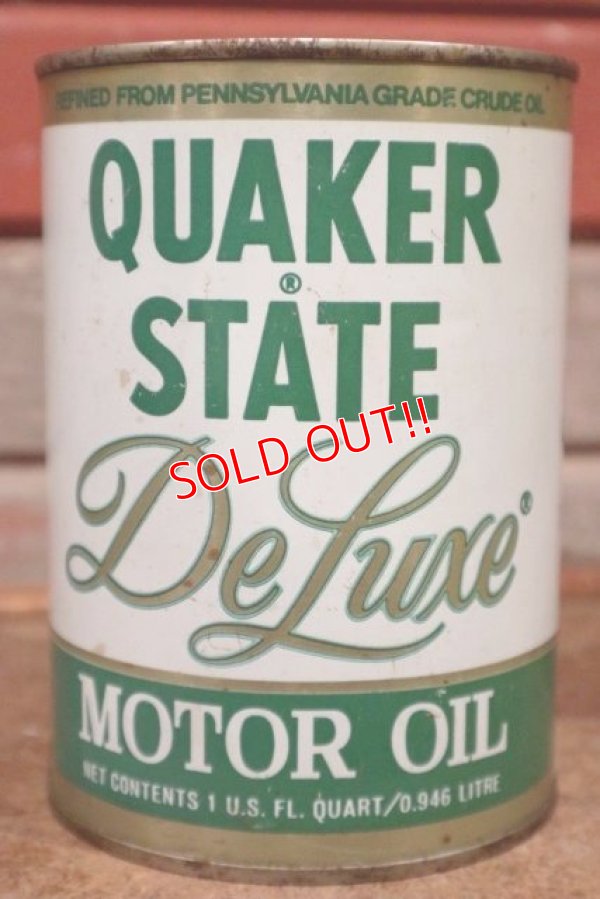 画像1: dp-201201-40 QUAKER STATE / De Luxe Motor Oil One U.S. Quart Can