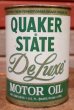 画像1: dp-201201-40 QUAKER STATE / De Luxe Motor Oil One U.S. Quart Can (1)