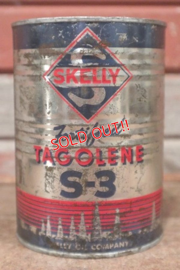 画像1: dp-201201-40 SKELLY / TAGOLNE S-3 Motor Oil One U.S. Quart Can