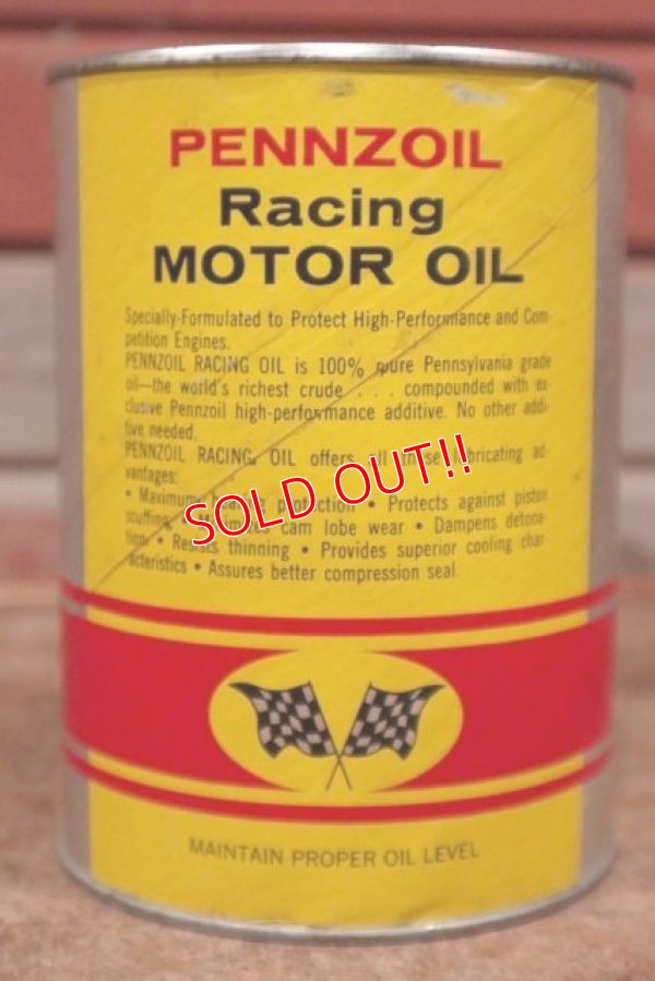 画像2: dp-201201-40 PENNZOIL / Racing Oil One U.S. Quart Can