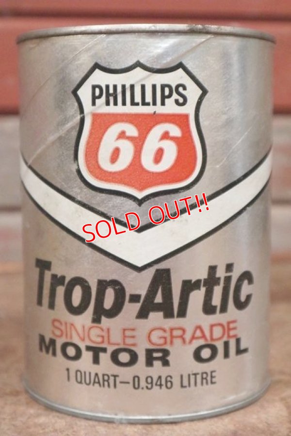 画像1: dp-201201-40 PHILLIPS 66 / Trop-Artic Single Grade Oil One U.S. Quart Can