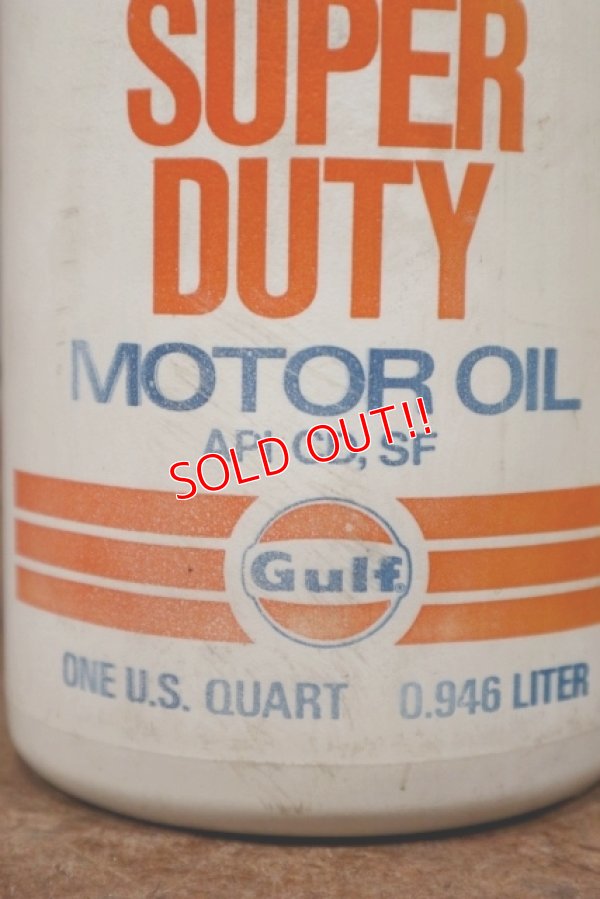 画像2: dp-201201-40 Gulf / SUPER DUTY One U.S. Quart MOTOR OIL