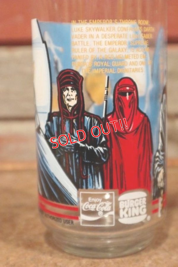 画像5: gs-210101-04 STAR WARS / 1983 BURGER KING Novelty Glass "Return of the JEDI Luke Skywalker & Darth Vader"