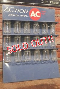 dp-201201-32 AC Spark Plugs / 1960's Metal Display