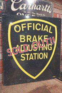 dp-210101-03 OFFICIAL BRAKE ADJUSTING STATION / Metal Sign