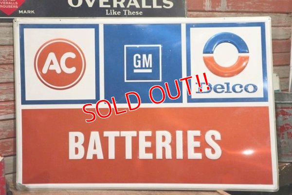 画像1: dp-201201-27 AC GM Delco / BATTERIES Metal Sign