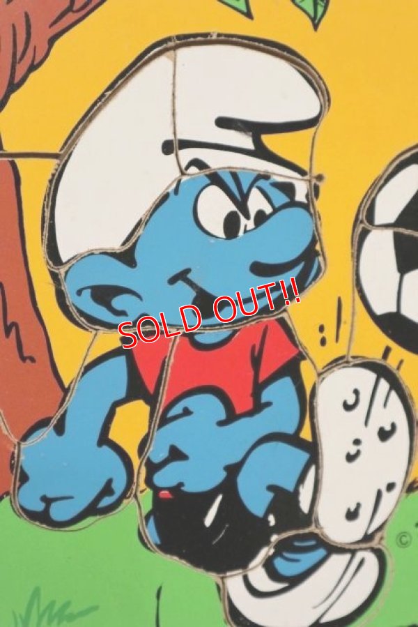 画像2: ct-210101-04 Smurf / Playskool 1980's Wood Frame Tray Puzzle