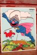 画像1: ct-210101-05 Super Grover / Playskool 1970's Wood Frame Tray Puzzle (1)