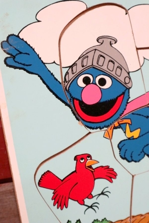 画像2: ct-210101-05 Super Grover / Playskool 1970's Wood Frame Tray Puzzle