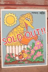 ct-210101-07 Big Bird & Little Bird / Playskool 1970's Wood Frame Tray Puzzle