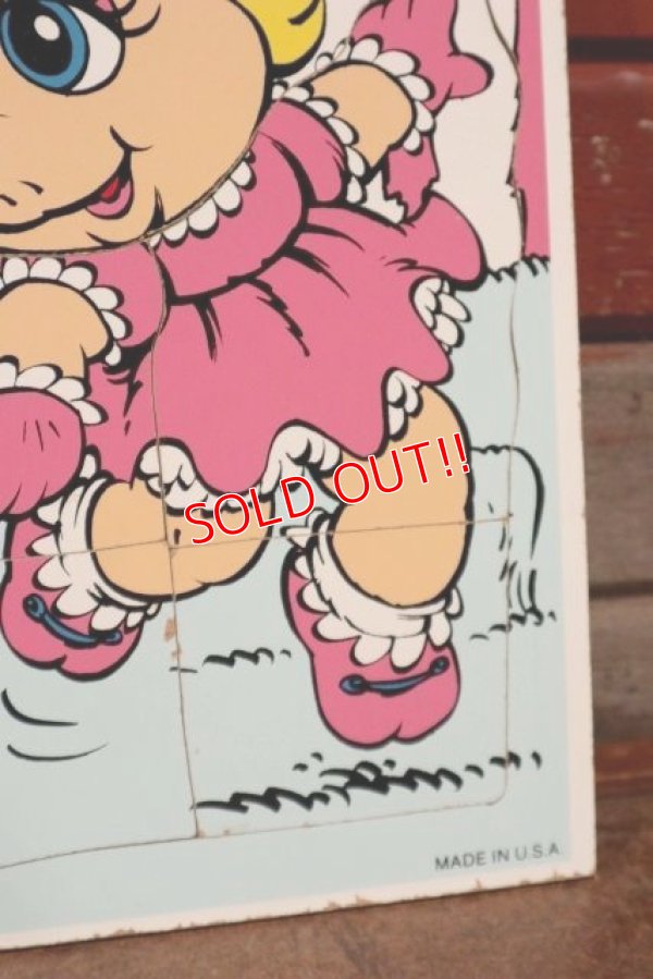 画像3: ct-210101-08 Baby Miss Piggy & Kermie Doll / Playskool 1980's Wood Frame Tray Puzzle