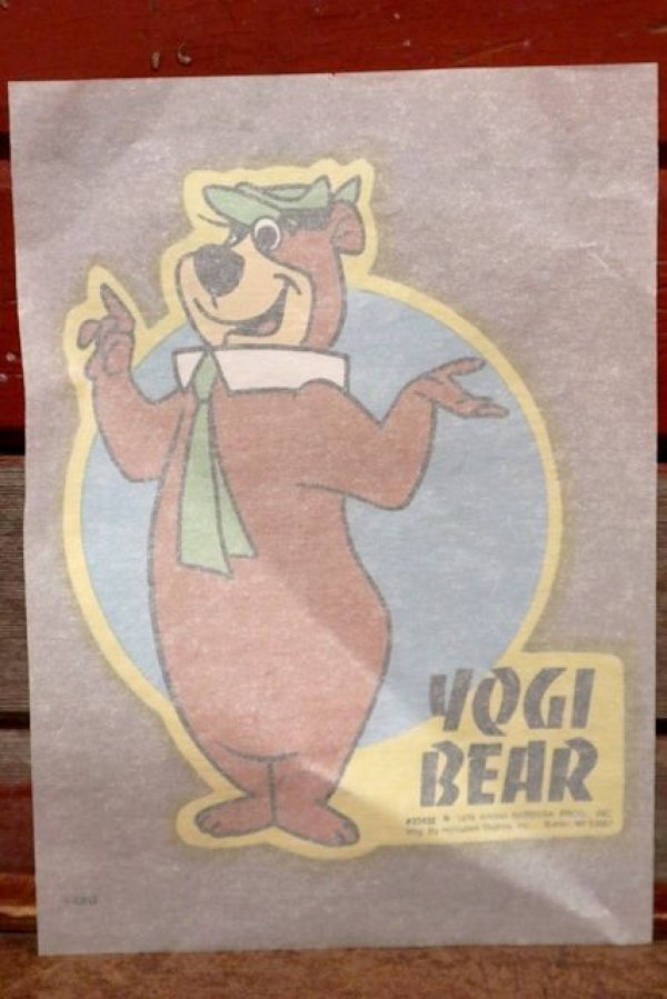 画像1: ct-201114-62 Yogi Bear / 1976 Iron Transfer Sheet