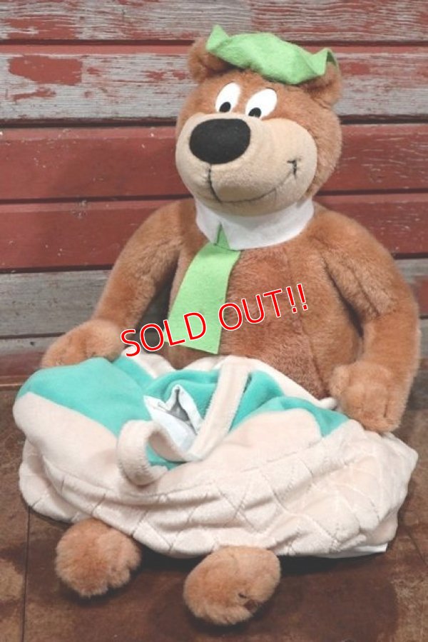 画像1: ct-201114-104 Yogi Bear / 1996 Plush Doll w/ Basket