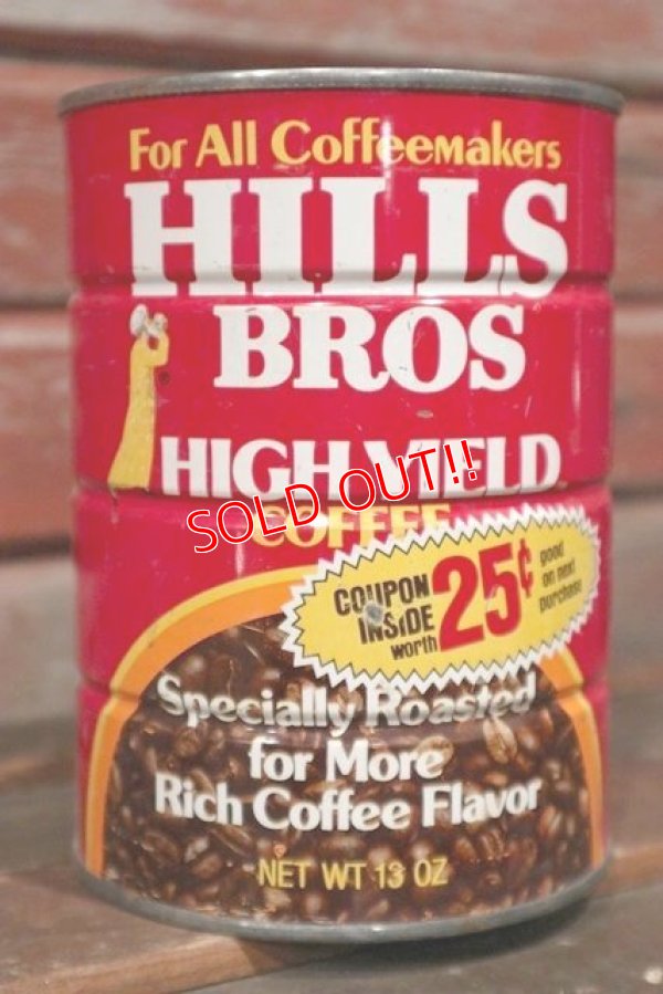 画像1: dp-210101-55 HILLS BROS HIGH YIELD COFFEE / Vintage Tin Can