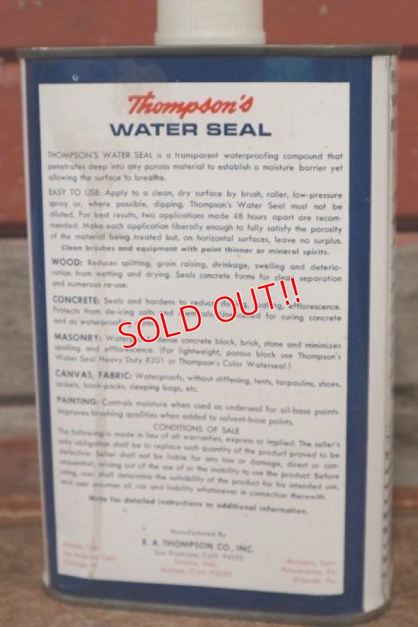 画像5: dp-210101-48 Thompson's  WATER SEAL / Vintage Tin Can