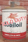 dp-201201-49 Mobiloil / 1950's 5 U.S.GALLONS Oil Can