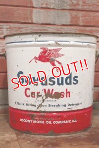 dp-201201-55 Mobil Sovasuds Car Wash / 1950's 5 U.S.GALLONS Oil Can