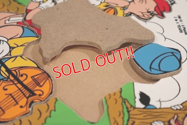 画像6: ct-210101-09 Three Little Pigs / Playskool 1970's Wood Frame Tray Puzzle