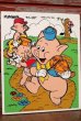 画像1: ct-210101-09 Three Little Pigs / Playskool 1970's Wood Frame Tray Puzzle (1)