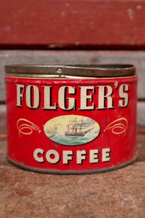 画像1: dp-210201-23 FOLGER'S COFFEE / Vintage Tin Can