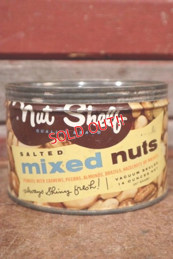 画像1: dp-210201-27 Nut Shelf mixed nuts / Vintage Tin Can