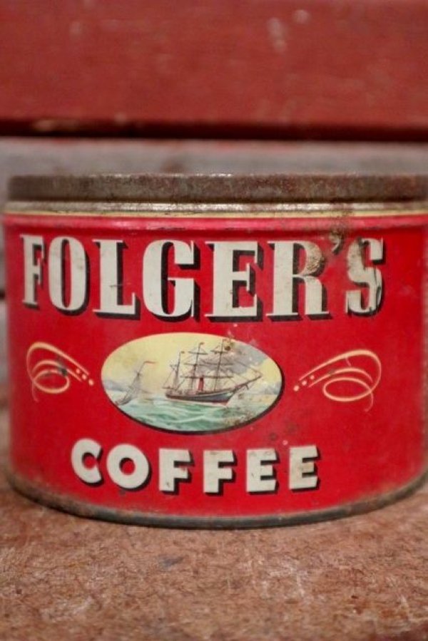 画像2: dp-210201-23 FOLGER'S COFFEE / Vintage Tin Can