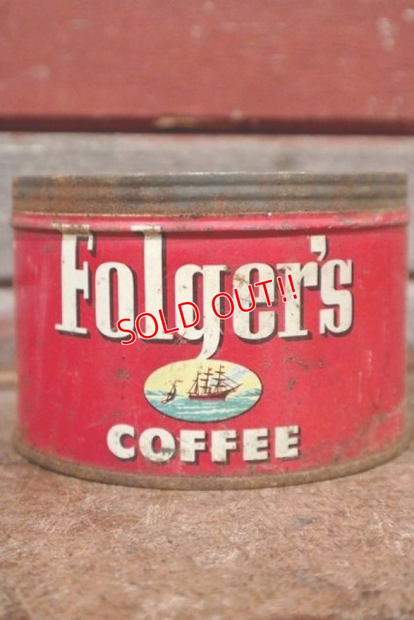 画像1: dp-210201-22 Folger's COFFEE / Vintage Tin Can
