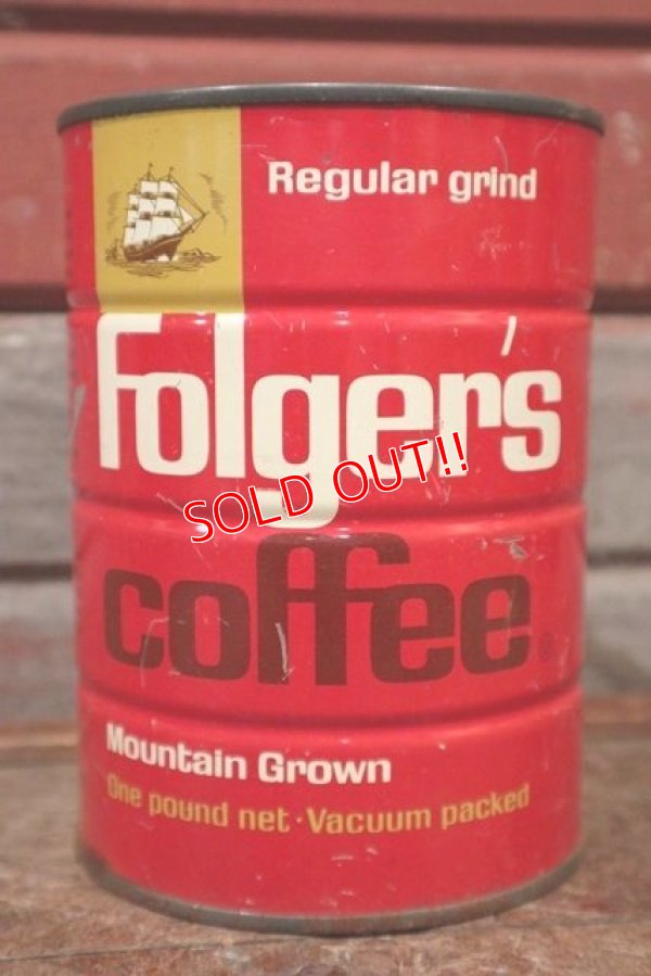 画像1: dp-210201-21 Folger's COFFEE / Vintage Tin Can