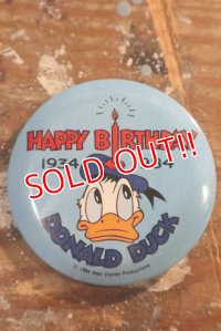 ct-201114-126 Donald Duck / HAPPY BIRTHDAY 1934-1984 Pinback