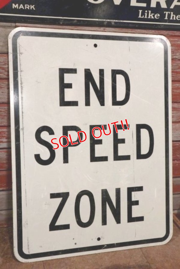 画像1: dp-210201-18 Road Sign "END SPEED ZONE"