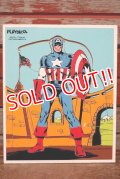 ct-210201-31 Captain America / Playskool 1980's Wood Frame Tray Puzzle