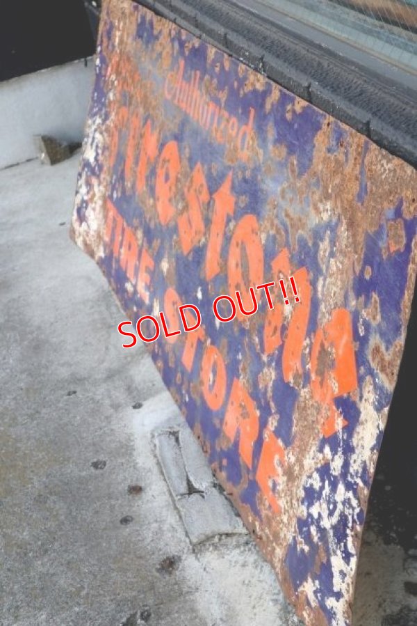 画像5: dp-210201-09 Firestone / 1940's Metal Sign