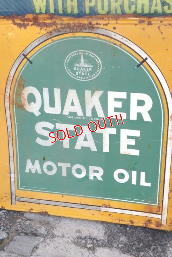 画像2: dp-201201-37 QUAKER STATE / Buy Quality 1960's Huge Sign
