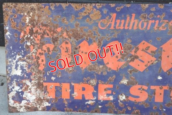 画像2: dp-210201-09 Firestone / 1940's Metal Sign