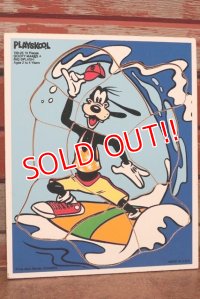 ct-210101-11 Goofy / Playskool 1980's Wood Frame Tray Puzzle