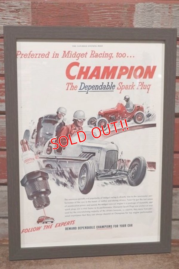 画像1: dp-200701-56 CHAMPION SPARK PLUGS / The Saturday Evening Post 1940's Advertisement