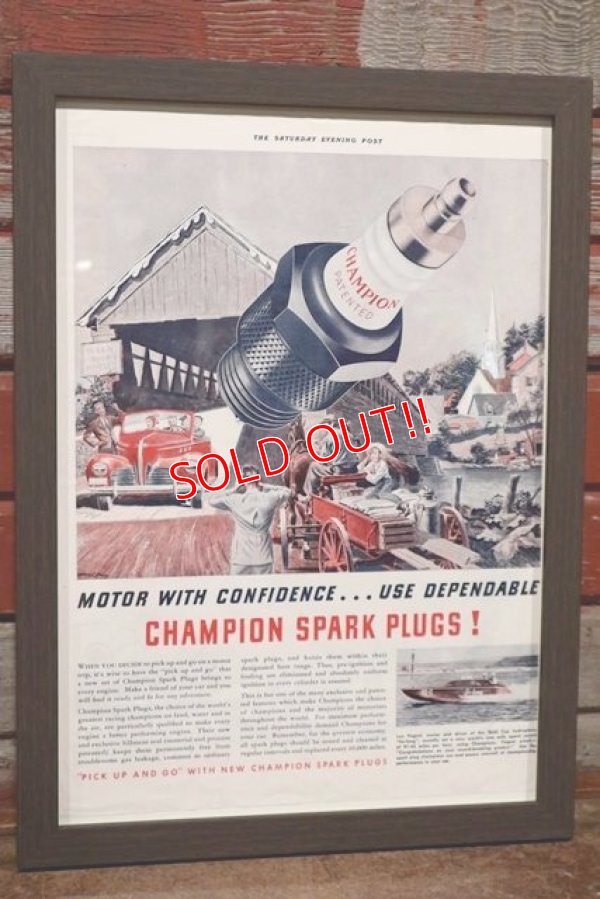 画像1: dp-200701-56 CHAMPION SPARK PLUGS / The Saturday Evening Post 1940 Advertisement