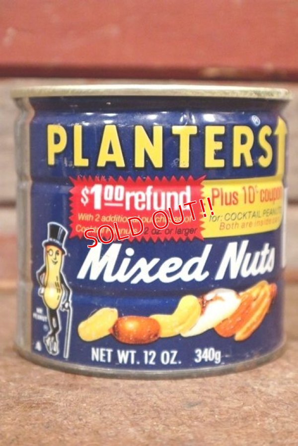 画像1: ct-210301-75 PLANTERS / MR.PEANUT 1970's〜 Mixed Nuts Can