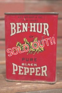 dp-210301-43 BEN-HUR PURE BLACK PEPPER / Vintage Tin Can