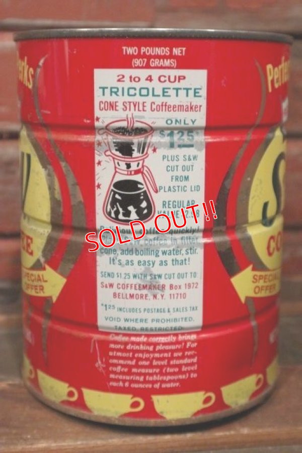 画像4: dp-210301-65 S and W COFFEE / Vintage Tin Can